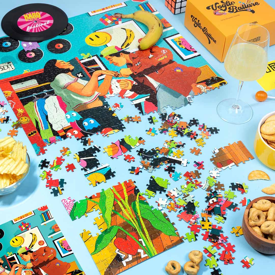Puzzle da 1000 pezzi per adulti e bambini, puzzle rotondo, 67,5 x 67,5 cm