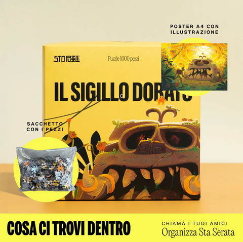 Il Sigillo Dorato dettaglio puzzle e scatola