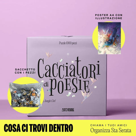 cacciatori di poesie puzzle 1000 pezzi e scatola