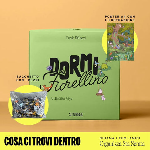 dormi fiorellino scatola puzzle 500 pezzi