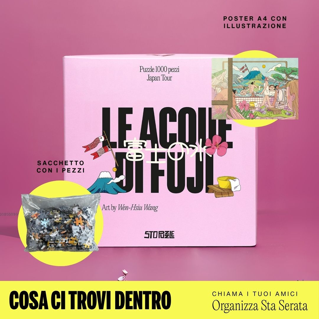 acque di fuji scatola e dettagli