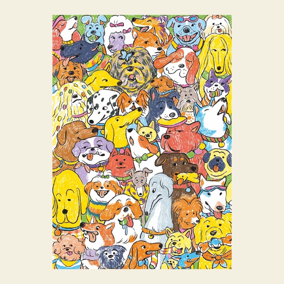 cagnolini birichini illustrazione