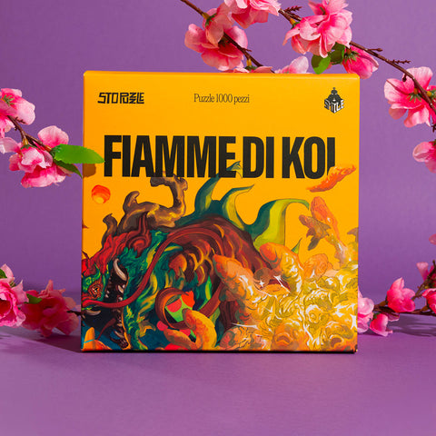 fiamme di koi scatola