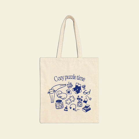 Tote Bag - Cozy Puzzle time