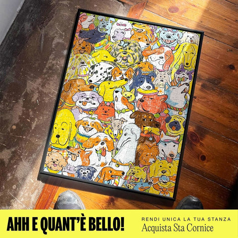 puzzle 500 pezzi cagnolini birichini incorniciato