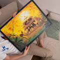 puzzle sigillo dorato incorniciato