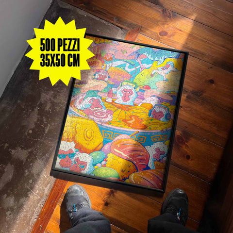 Ramen at Jigokudani - 500-Piece Puzzle - Mandy Matthews