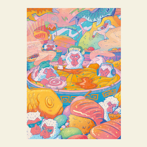 ramen illustrazione puzzle