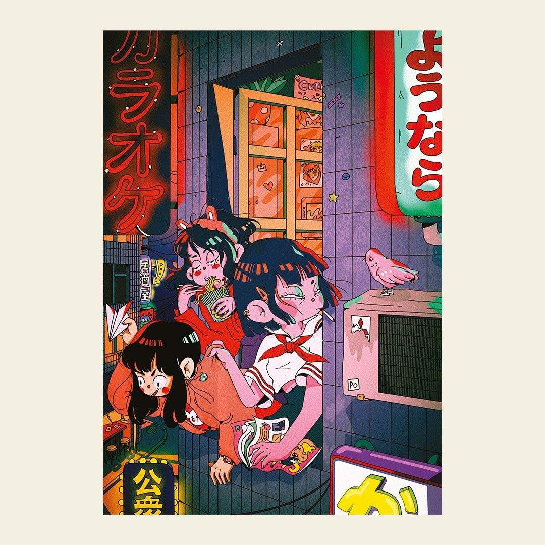 tokyo nights illustrazione