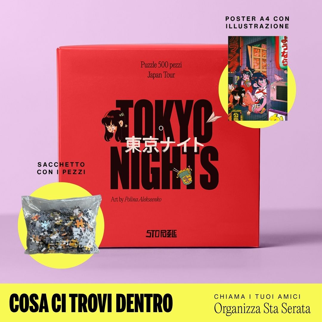 tokyo nights scatola puzzle 500 pezzi